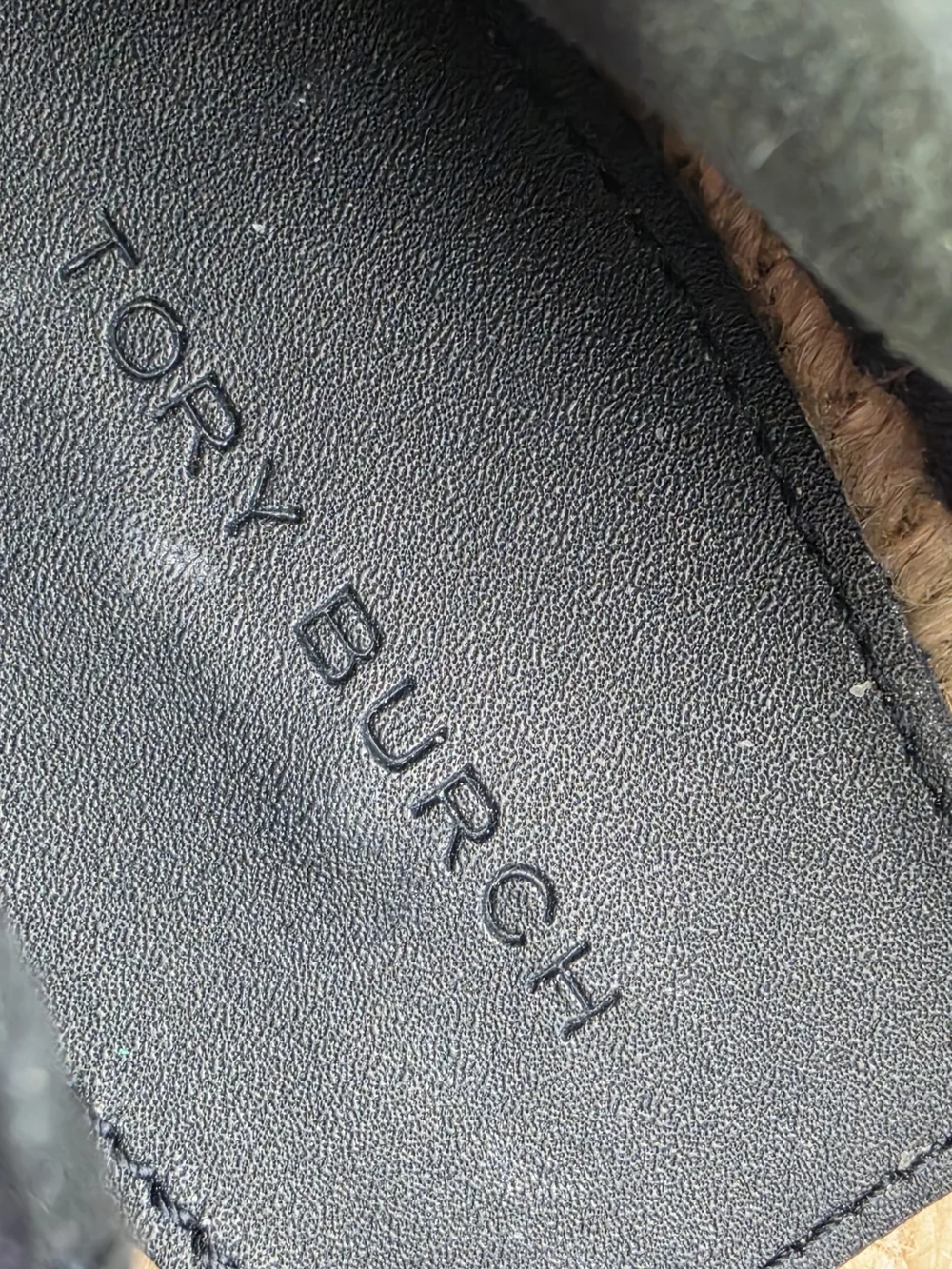 Tory Burch Espardrille Flats Womens 5 Navy Canvas Braided Jute Slip‎ On Casual
